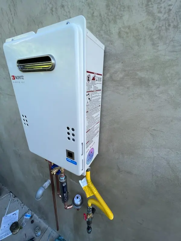Tankless water heater installation for O'Brien homes